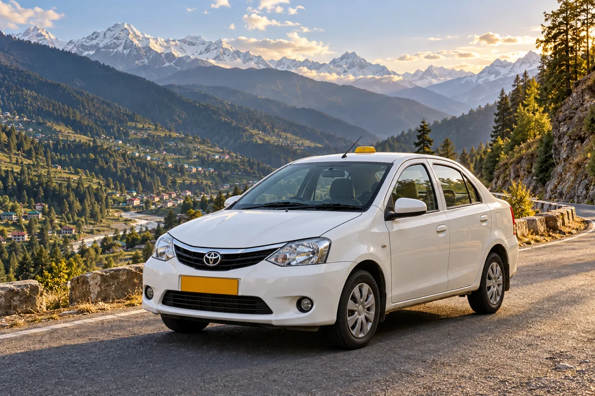 Toyota Etios taxi in Himachal